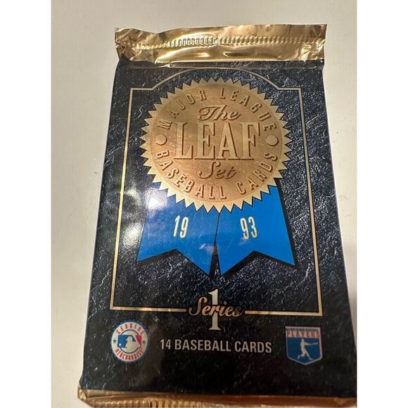 1993 Leaf Series 1 Baseball Card Pack Sealed Unopened New 14cards per pack - Picture 1 of 4